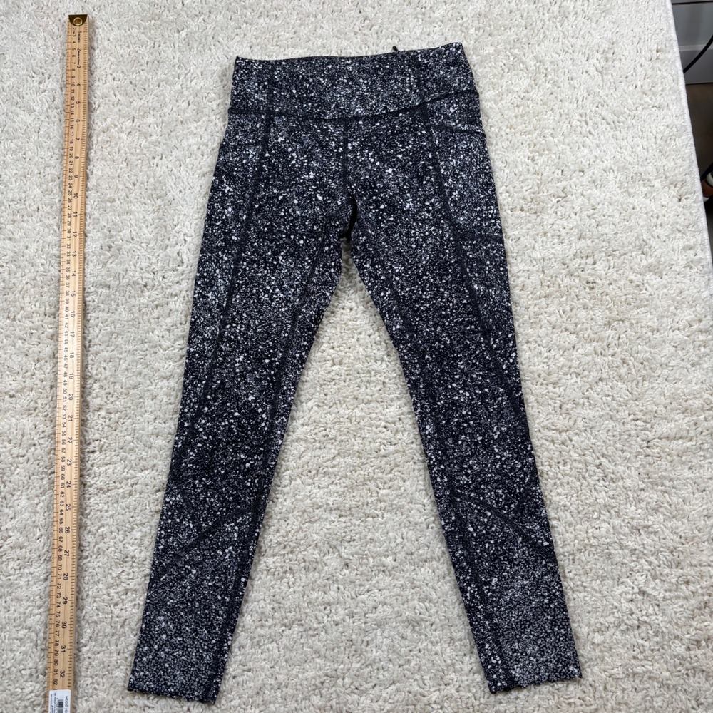 Lululemon Align High Rise Pant Speckled Print Black White‎ Size 4 - Picture 1 of 9